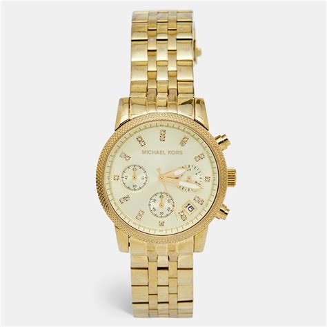 Michael Kors Women's Ritz MK5676 Gold Stainless